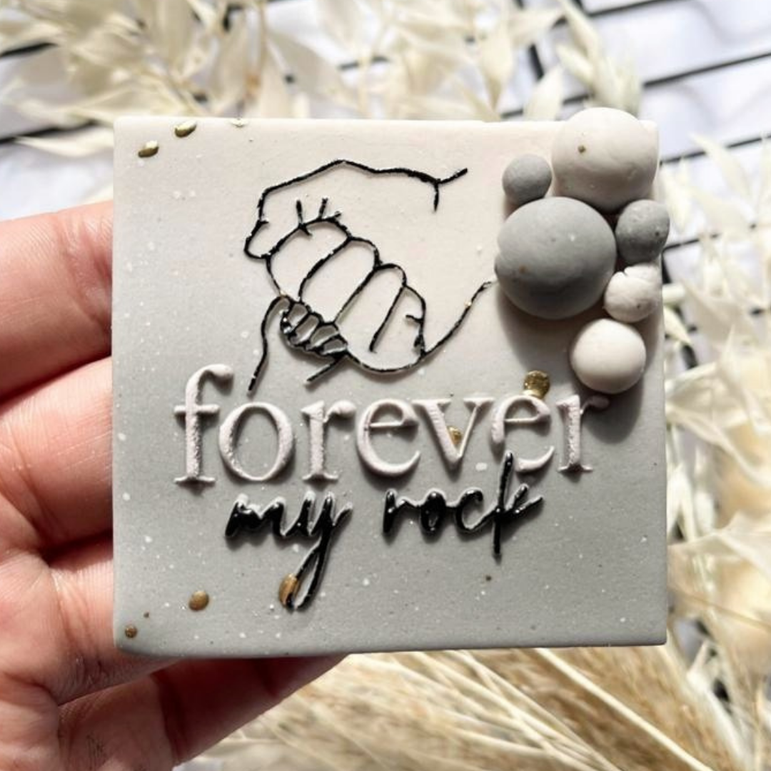 Forever My Rock - Reverse Stamp