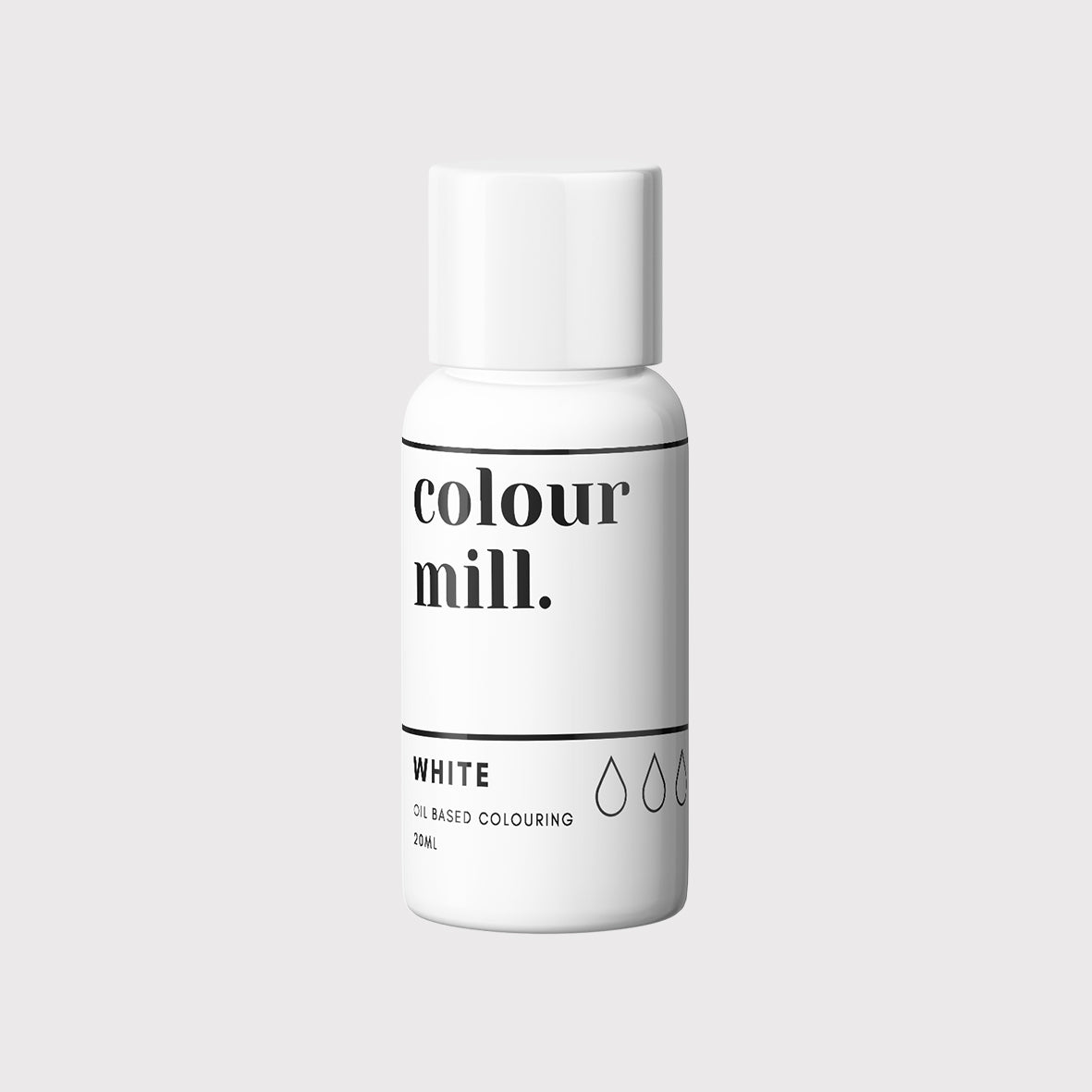 WHITE oil based concentrated icing colouring 20ml