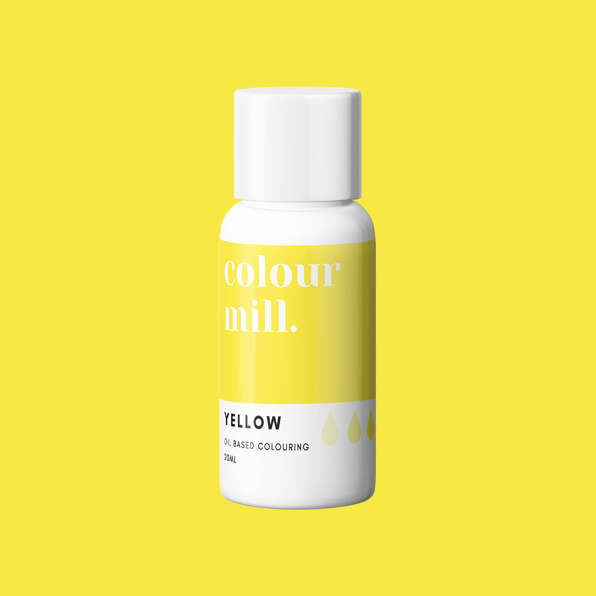 YELLOW oil based concentrated icing colouring 20ml