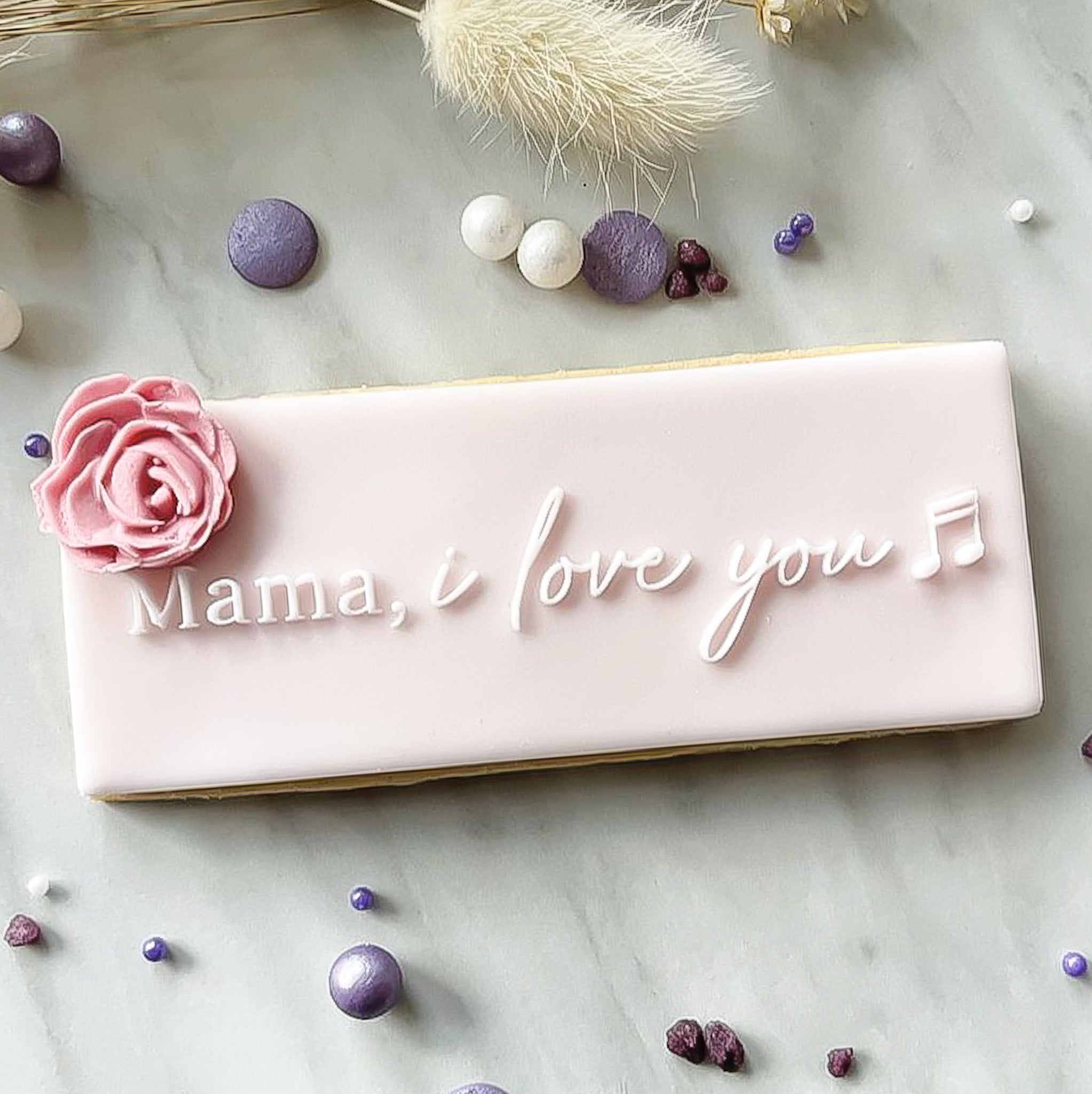 Mama, I Love You - Reverse Rectangle Stamp