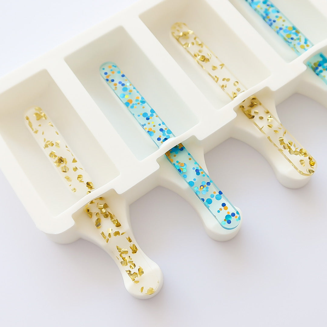 Acrylic Cakesicle Sticks - Flecks & Sparkle (8 Pack)