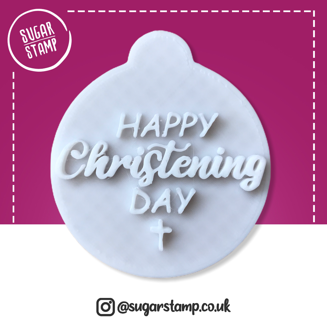 Happy Christening Day - Embosser Stamp