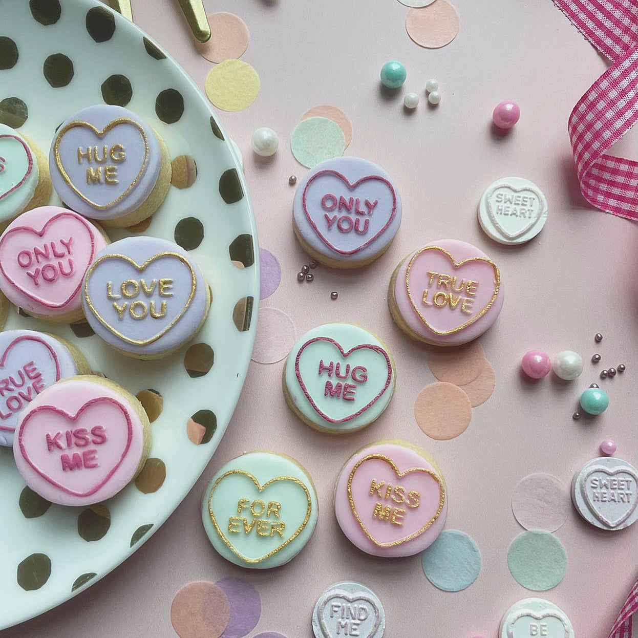 The Candy Heart System (6 designs in 1 embosser!) - Reverse Stamp & Cutter Set