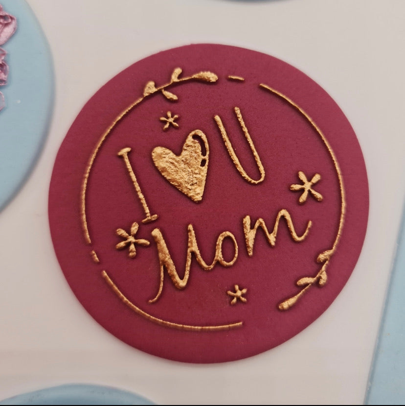 I Love You Mom - Reverse Stamp