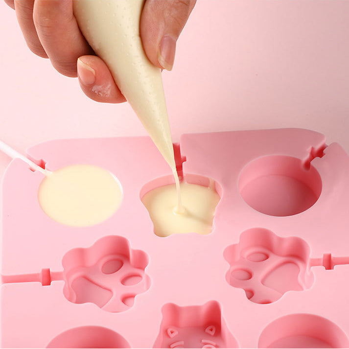 Panda & Paws Lollipop Silicone Mould